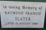 SLATER Raymond Francis -1988