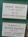 WRIGHT Larry 1907-1977 :: MAGNUS Hettie -1975