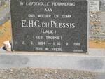 PLESSIS E.H.C., du nee TROSKIE 1894-1988