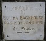 BACKHOUSE Bertha 1903-1981