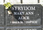 STRYDOM Mary Ann Alice 1992-2007