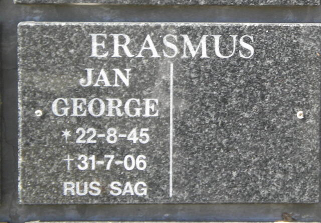 ERASMUS Jan George 1945-2006