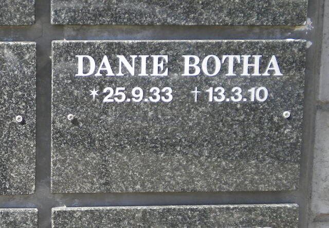 BOTHA Danie 1933-2010