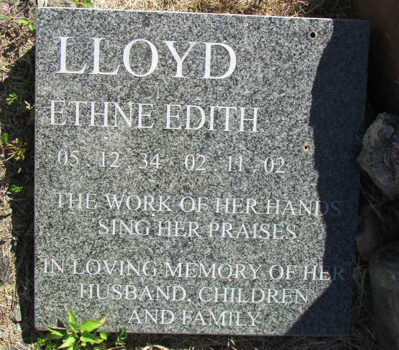 LLOYD Ethne Edith 1934-2002