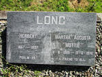 LONG Herbert 1867-1937 & Martha Augusta 1889-1974