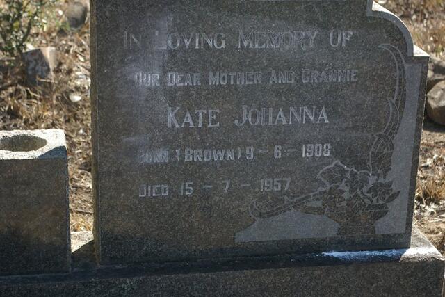 MOSS Kate Johanna nee BROWN 1908-1957
