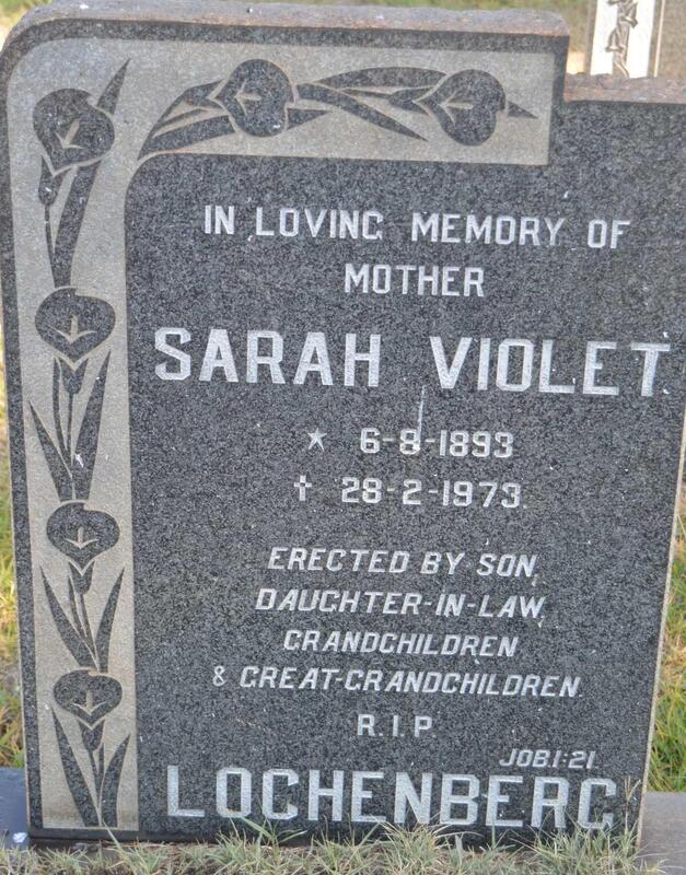 LOCHENBERG Sarah Violet 1893-1973
