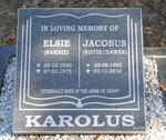KAROLUS Jacobus 1952-2013 & Elsie 1950-1975