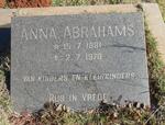 ABRAHAMS Anna 1881-1970