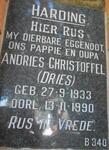 HARDING Andries Christoffel 1933-1990