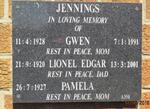 JENNINGS Lionel Edgar 1920-2001 :: JENNINGS Pamela 1927- :: JENNINGS Gwen 1928-1991