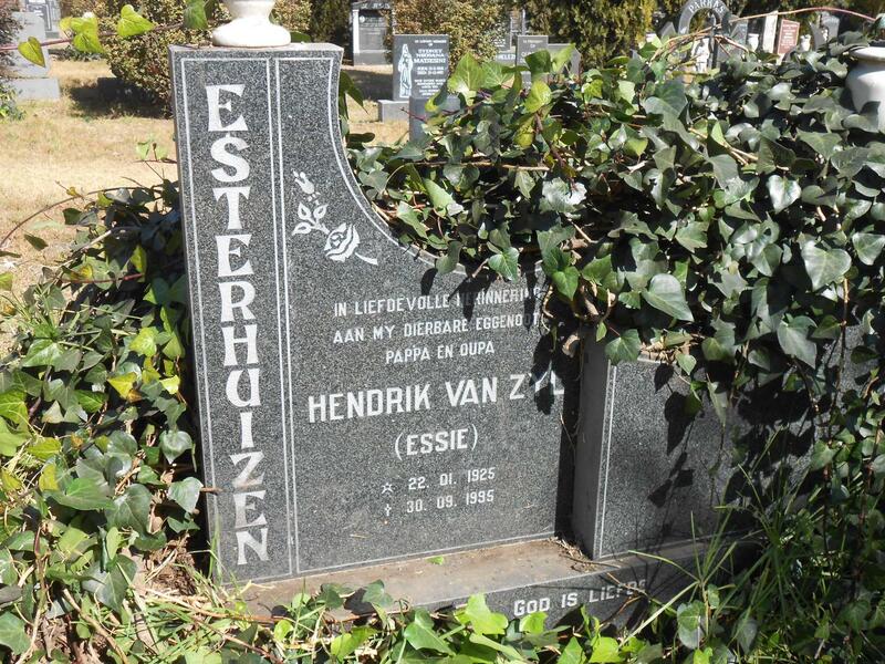 ESTERHUIZEN Hendrik Van Zyl 1925-1995