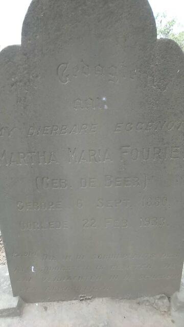 FOURIE Martha Maria nee DE BEER 1880-1933
