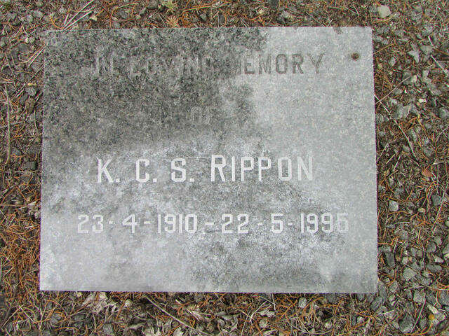 RIPPON K.C.S. 1910-1995
