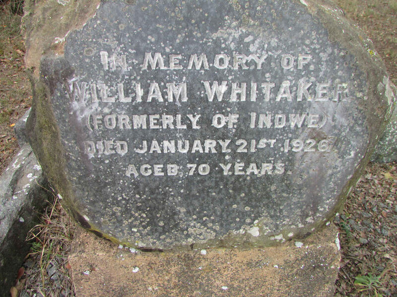 WHITAKER William -1926