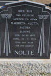 NOLTE Magrieta Aletta Jacoba nee LOUW 1897-1975