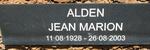 ALDEN Jean Marion 1928-2003