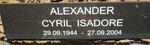 ALEXANDER Cyril Isadore 1944-2004
