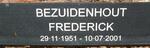 BEZUIDENHOUT Frederick 1951-2001