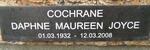 COCHRANE Daphne Maureen Joyce 1932-2008