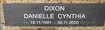 DIXON Danielle Cynthia 1941-2000
