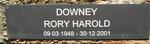 DOWNEY Rory Harold 1948-2001
