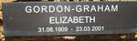 GRAHAM Elizabeth, GORDON 1909-2001