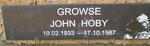 GROWSE John Hoby 1933-1987