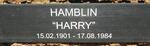 HAMBLIN Harry 1901-1984