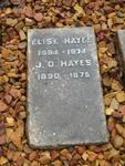 HAYES J.O. 1890-1975 & Elise 1894-1974