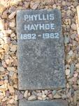 HAYHOE Phyllis 1892-1982