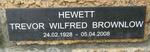 HEWETT Trevor Wilfred Brownlow 1928-2008