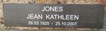 JONES Jean Kathleen 1925-2007