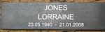 JONES Lorraine 1940-2008