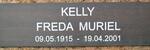 KELLY Freda Muriel 1915-2001