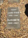 LANE Tony, RYAN 1910-1981 & Elizabeth 1922-1997