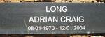 LONG Adrian Craig 1970-2004