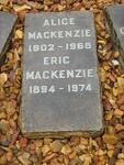 MACKENZIE Eric 1894-1974 & Alice 1902-1968