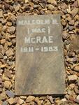 McRAE Malcolm R. 1911-1983