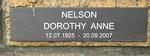 NELSON Dorothy Anne 1925-2007