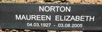NORTON Maureen Elizabeth 1927-2005