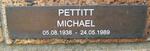 PETTITT Michael 1938-1989