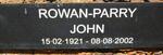 PARRY John, ROWAN 1921-2002