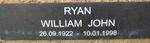 RYAN William John 1922-1998