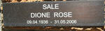 SALE Dione Rose 1936-2006