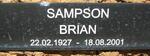 SAMPSON Brian 1927-2001