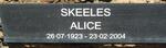 SKEELES Alice 1923-2004