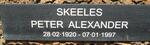 SKEELES Peter Alexander 1920-1997