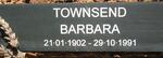 TOWNSEND Barbara 1902-1991