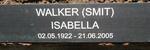 WALKER Isabella nee SMIT 1922-2005